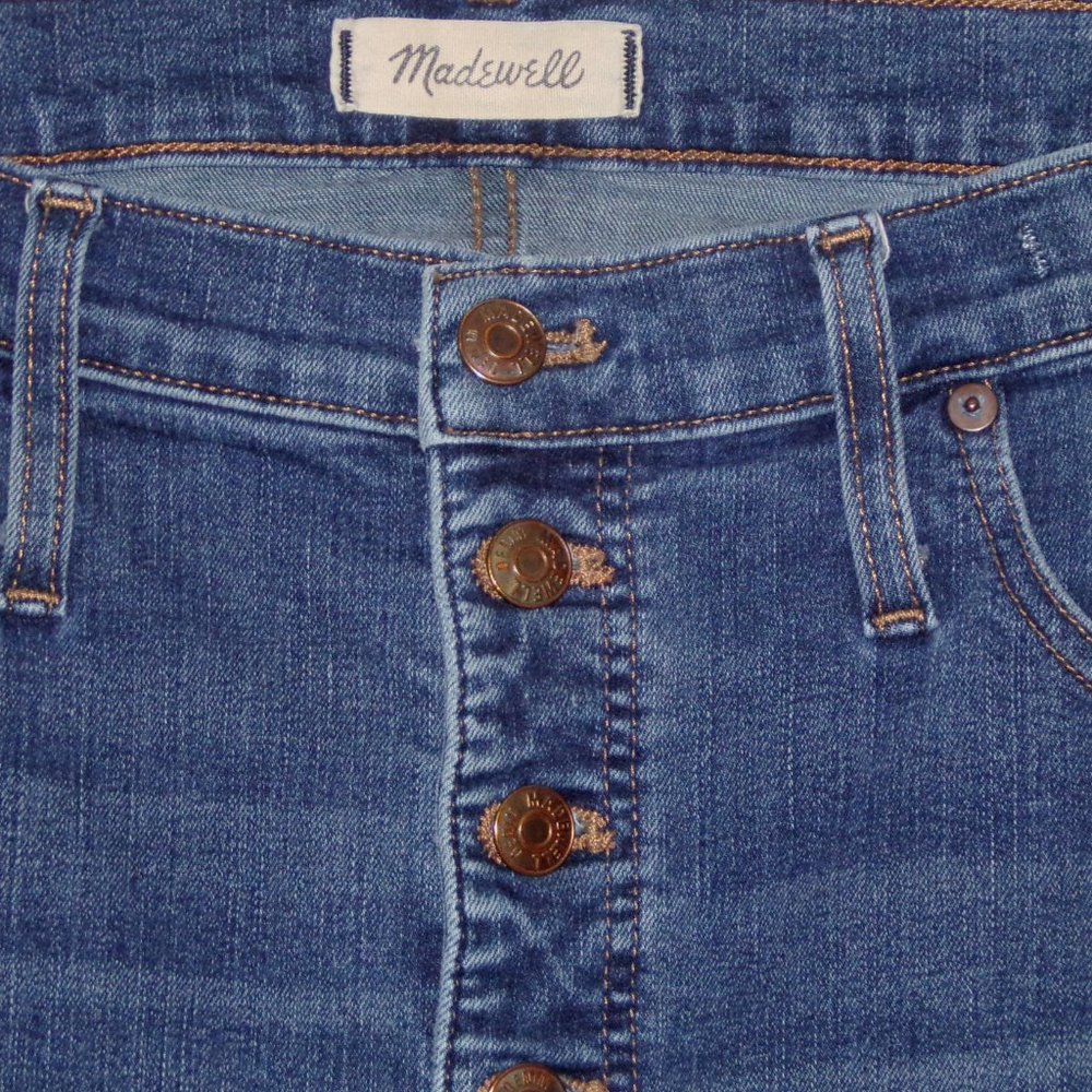 Madewell Button Fly 9" High Rise Skinny Jeans - Picture 7 of 8